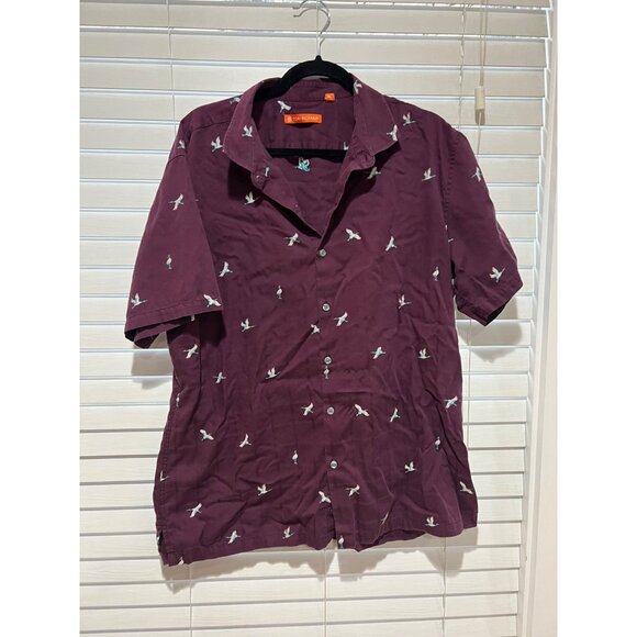 Tori Richard Bird Print‎ Short Sleeve Button Up Shirt - Size XL - Picture 1 of 4